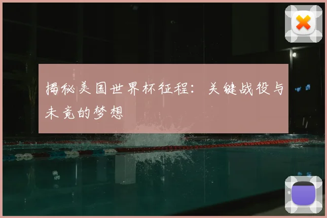 揭秘美国世界杯征程：关键战役与未竟的梦想